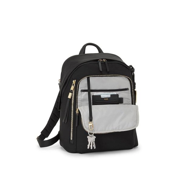 6542742_rd.jpg Voyageur Halsey Backpack - Black/Gold